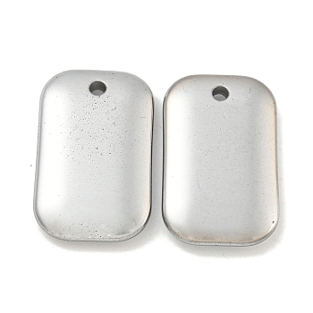 Electroplated Synthetic Non-Magnetic Hematite Pendants, Rectangle Charms, Platinum Plated, 34x21.5x5mm, Hole: 2.8mm