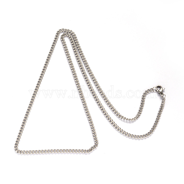 304 Stainless Steel Twisted Chain Curb Chain Necklaces(NJEW-L416-04P)-2