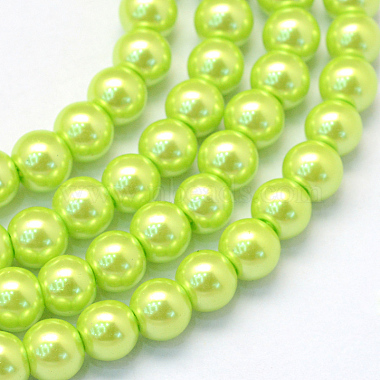 10mm GreenYellow Round Glass Beads