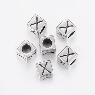 8mm Cube Stainless Steel Beads