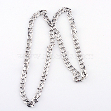 201 bordillos de acero inoxidable cadenas collares(NJEW-R063-30P)-2