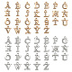 fashewelry 2 ensembles 2 couleurs breloques en alliage de strass(ALRI-FW0001-01)-2