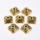Antique Golden Tone Square Tibetan Style Bead Caps(X-GLF0893Y-NF)-1