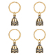 Christmas Brass Bell Pendant Keychain(KEYC-WH0027-96)-1