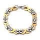 Two Tone 304 Stainless Steel Infinity Link Chain Bracelet(BJEW-B078-07GP)-1