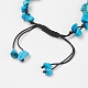 Dyed & Synthetic Turquoise(Dyed) Braided Bead Bracelets(BJEW-JB03767)-3