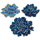 3Pcs 3 Styles Peony Pattern Polyester Fabrics Computerized Embroidery Cloth Sew on Patches(PATC-BC0001-04)-1