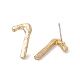 Boucles d'oreilles en laiton avec 925 épingle en argent sterling pour femme(EJEW-A077-01G)-3