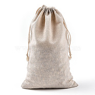 Cotton Packing Pouches Drawstring Bags, Gift Sachet Bags, Muslin Bag Reusable Tea Bag, Wheat, 30x19cm(ABAG-R011-20x30)