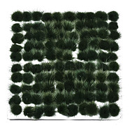 Faux Mink Fur Ball Decoration, Pom Pom Ball, For DIY Craft, Dark Green, 2.5~3cm, about 100pcs/board(FIND-S267-3cm-05)