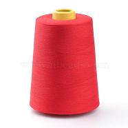 Polyester Sewing Thread Cords, For Cloth or DIY Craft, Red, 0.1mm, about 7000yards/roll(OCOR-Q033-06)