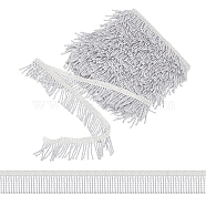 Polyester Curtain Tiebacks, Braid, Gray, 60x1.5mm, 11M/Card(AJEW-WH0002-27B)