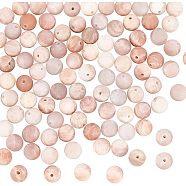 100Pcs Round Natural Sunstone Beads, Frosted, 6mm, Hole: 1mm(G-OC0001-37)