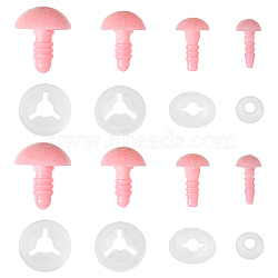 Nose Flocky Resin Doll Safety Noses, Toy Accessories, Pink, Noses: 14~18x7~15x5.7~11.3mm, Plug: 7.7~14.5x3.6~4mm, 2pcs/set, 76 sets/box(DIY-FH0004-93)