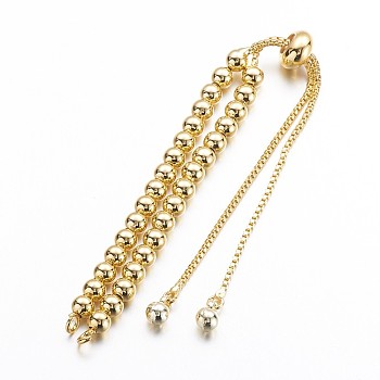 DanLingJewelry Brass Chain Bracelet Making, Slider Bracelets Making, Cadmium Free & Nickel Free & Lead Free, Golden, 9 inch(230mm), Hole: 1.5mm