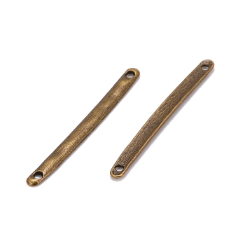 Tibetan Style Bar Links connectors, for Jewelry Design, Cadmium Free & Nickel Free & Lead Free, Strip, Antique Bronze, 3x33x1mm, Hole: 1mm