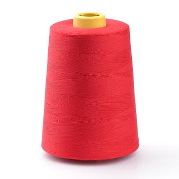 Polyester Sewing Thread Cords, For Cloth or DIY Craft, Red, 0.1mm, about 7000yards/roll