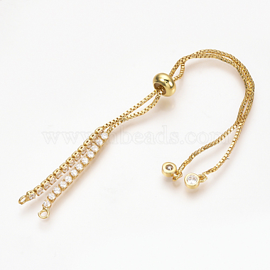 bracelet en laiton ajustable micro pavé de zircone cubique(ZIRC-T004-39G)-3