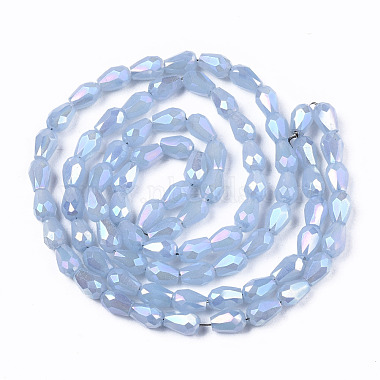 Chapelets de perles en verre galvanoplastique(EGLA-S194-02A-B03)-2