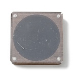 Magnetic Wooden Bracelet Storage Boxes, with Clear Acylic Lid, Square, Camel, 6.8x6.8x2.2cm(CON-P025-01)