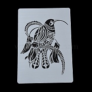 Plastic Hollow Out Drawing Painting Stencils Templates, for Painting on Scrapbook Fabric Tiles Floor Furniture Wood, Woodpecker, 291x210x0.3mm(DIY-Z024-01I)