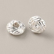 Alloy Beads, Rondelle, Silver, 6x2.5mm, Hole: 2mm(FIND-WH0110-294S)