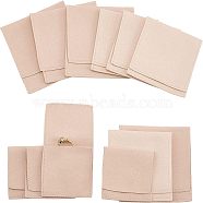 12Pcs 3 Styles Microfiber Jewelry Bag Gift Pouches, Envelope Style Bags, Square, Wheat, 6~9x6.4~9x0.1~0.15cm, Unfold: 11.5~17.5x6.4~9x0.1cm, 4pcs/style(ABAG-NB0001-54B)