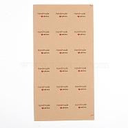 Self-Adhesive Kraft Paper Gift Tag Stickers, for Presents, Packaging Bags, Love Theme, BurlyWood, Sticker: 30mm, 1 Sticker/pc(DIY-D028-02E-01)