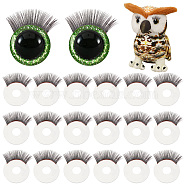 Elite 20Pcs Acrylic Doll Eyelashes, Doll Eye Make Up Accessories, for Doll DIY Craft Making, Black, 41mm(DOLL-PH0001-39A)