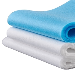 3 Layer Non-Woven Fabric Kit for DIY Mouth Cover, Waterproof, Intermediate Layer Meltblown Filter Cloth, Soft and Breathable, White & Blue, 1 set can make 45~50pcs Mouth Cover, 17.5cm/19cm wide, 10m/roll, 3rolls/set(AJEW-WH0105-29B)