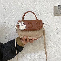 DIY Rabbit Bag Making Kit, Including PU Leather Bag Accessories, Camel, 20x16x8cm(PW-WG38616-04)