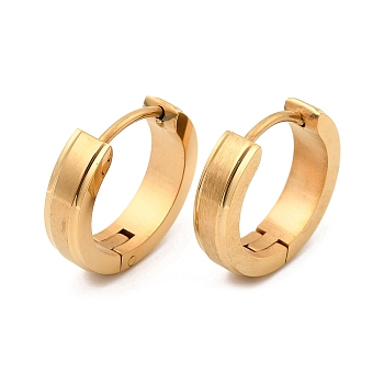 304 Stainless Steel Hoop Earrings for Women, with 316 Surgical Stainless Steel Ear Pins, Ion Plating(IP), Ring, Golden, 16x4mm