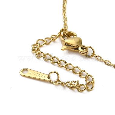 Brass Micro Pave Cubic Zirconia Pendant Necklaces for Women(NJEW-E106-16KCG-01)-3