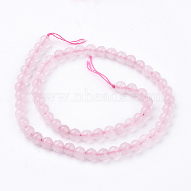 Chapelets de perles en quartz rose naturel(G-R193-13-6mm)-2