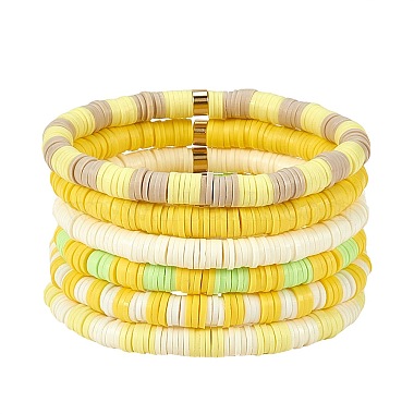 Yellow Polymer Clay Bracelets