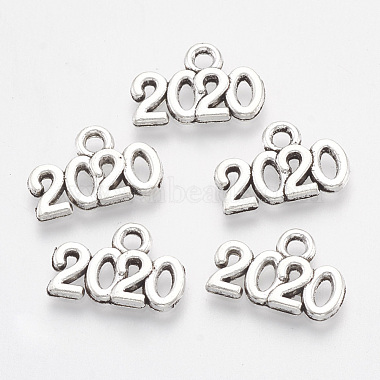 Antique Silver Number Alloy Charms