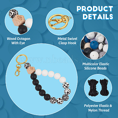 DIY Beaded Keychain Bracelet Making Kit(DIY-TA0004-23)-13
