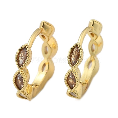 Brass Micro Pave Cubic Zirconia Huggie Hoop Earrings(X-EJEW-K083-34G-B)-3