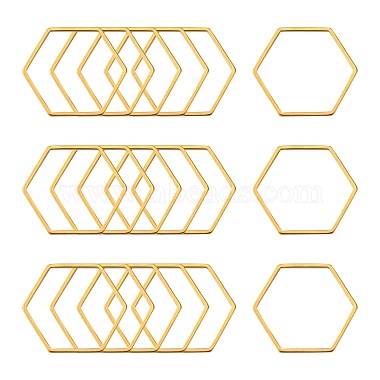 Golden Hexagon Stainless Steel Linking Rings