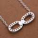 Simple Silver Color Plated Brass Cubic Zirconia Bowknot Pendant Necklaces For Women(NJEW-BB12891)-2