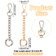 WADORN 2Pcs 2 Colors Iron Cable Chain Purse Strap Extenders(IFIN-WR0001-11)-2