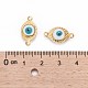 Golden Tone Brass Enamel Eye Links(X-KK-Q570-01F)-4