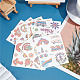 8 Sheets 8 Style Love and Peace Theme Paper Body Art Tattoos Stickers(DIY-CP0007-55)-5