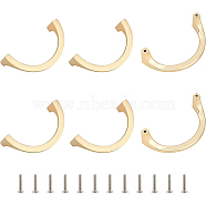 Zinc Alloy Drawer Handle, Semicircle, for Cupboard Door, Golden, 105x58x28mm(FIND-WH0105-06G)