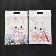 Plastic Zipper Bags, Rectangle, for Chocolate, Candy, Cookies, Cat Pattern, 22.7x15.5x0.15cm, about 50pcs/bag(ABAG-L012-E01)