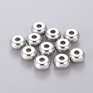 304 Stainless Steel Beads, Rondelle, Stainless Steel Color, 10x5mm(STAS-E036-18A)