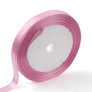 Single Face Satin Ribbon, Polyester Ribbon, Hot Pink, 1/4 inch(6mm), about 25yards/roll(22.86m/roll), 10rolls/group, 250yards/group(228.6m/group)(RC6mmY-079)