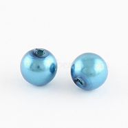 ABS Plastic Imitation Pearl Round Beads, Deep Sky Blue, 20mm, Hole: 2.5mm, about 120pcs/500g(SACR-S074-20mm-A18)