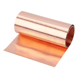 Copper Sheets, Good Plasticity and High Strength, Light Salmon, 10.1x10x4.7x0.01cm, 2m/roll(AJEW-WH0141-08D)