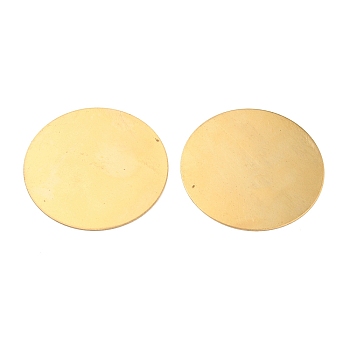Brass Sheet, Brass Disc, Flat Round, Light Gold, 60x0.8mm